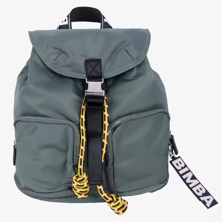 Mochila de nailon para desplazamientos y actividades al aire libre: mochila informal duradera con correas ajustables para los hombros, múltiples compartimentos, cierre con cordón y llavero - 1