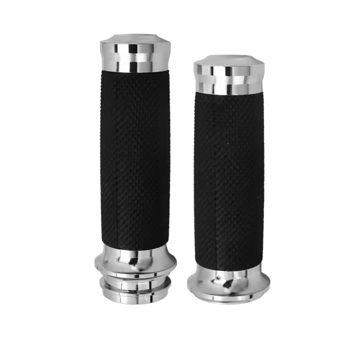 Empuñaduras electrónicas de acelerador para motocicleta, 1 ", 25mm, negro/cromo, para Harley Touring Street Glide, FLHR, Softail Fat Boy, FLS, Dyna, CVO - 1