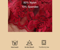 Sujetador De Talla Grande Para Mujer, Bragas De Encaje De Cintura Media, Ropa Interior Transparente, Sexy, Sueva y Cómodo - details 7
