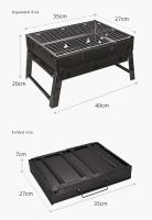 Parrilla de carbón plegable portátil, mesa de barbacoa, acero inoxidable, exterior, cocina al aire libre, camping - details 2