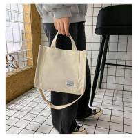 Bolso de lona de pana bolso de mensajero de hombro para mujer versión coreana pequeño bolso cuadrado - details 26