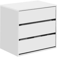 Banco de Almacenamiento con Tres Cajones Acabado Blanco Mate Dimensiones 60cm x 57cm x 44cm - details 0
