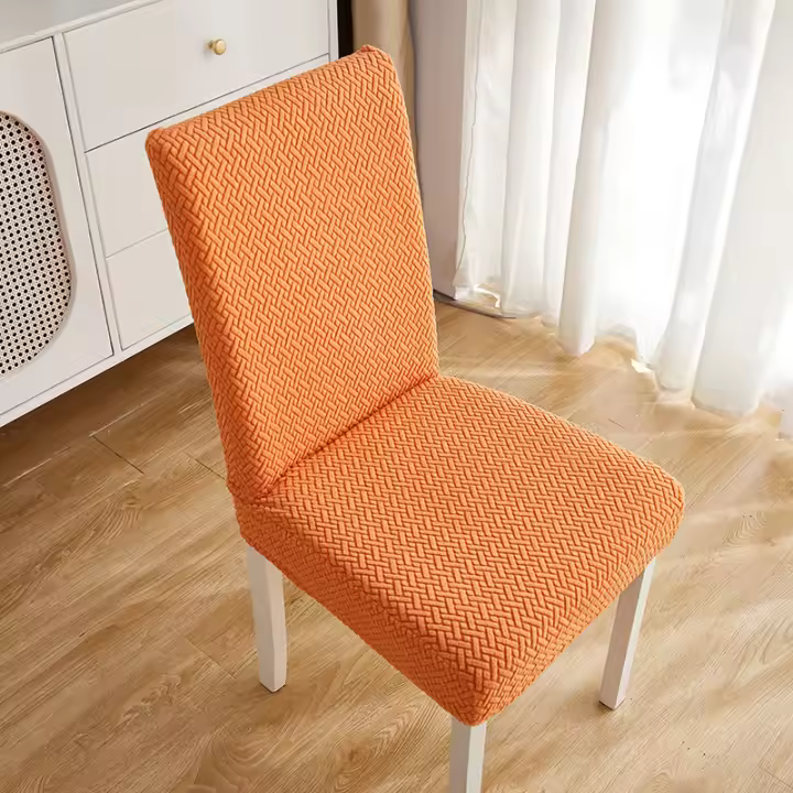 Funda de Silla de Tela Jacquard Tamaño Universal para Comedores, Bodas, Oficinas, Banquetes - 1