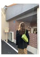 Bolsos de hombro verdes para ir al trabajo para mujer, bolsos de diseñador de lujo, bolso informal de Color puro, bolso con almohada de gran capacidad para axila 2024 - details 21
