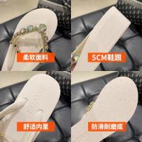 Nuevas Sandalias de Verano para Mujer 2025 Diamantes de Imitación, Estilo Playero, Viento, Moda, Talón Inclinado, Antideslizantes - details 17