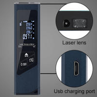 Mini telémetro láser de 40M, cinta métrica Digital, regla láser, carga USB, fuselaje de aleación de aluminio, medidor de distancia láser Digital portátil - details 8