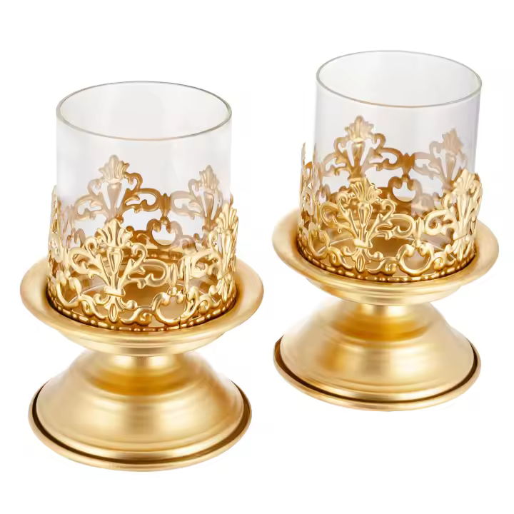 Candelabro Retro de sobremesa, soporte para velas, decoración de escritorio - 1