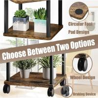 Estantería de Madera para Plantas de 5 Niveles con Ruedas Opcionales Soporte para Plantas, Banco de Flores, Escaleras para Plantas Para Interior, Jardín, Balcón, Decoración - details 9