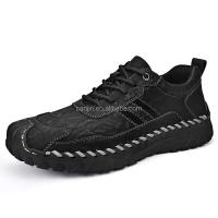 Nuevos zapatos deportivos clásicos universales hechos a mano de piel de vaca para hombre en talla 46 con correas de cuero genuino de la fábrica Jinjiang - details 3