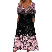 Vestido de verano de moda de manga corta para mujer - details 1