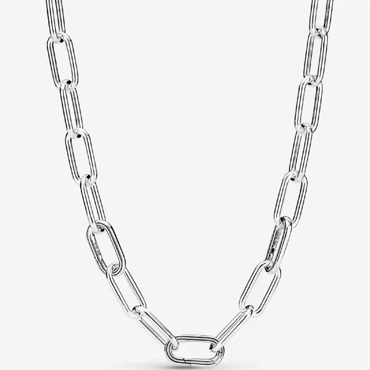 Collar de cadena de eslabones ME de plata de ley S925, collar exquisito, collar de boda, regalo de reunión, accesorios de ropa, regalo de graduación, regalo para ella - 1