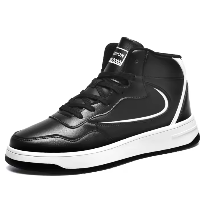 Zapatillas altas de marca para hombre, zapatos de baloncesto antideslizantes, zapatos de tenis transpirables, zapatos deportivos de cuero cómodos, zapatillas Unisex - 1