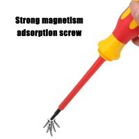 10PCS Destornillador Magnético Alta Dureza Extraíble Ciruela Hoja Destornillador Electricista Profesional Set - details 3