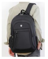 Moqueta Aleatoria con Cremallera, Mochila de Gran Capacidad para Senderismo al Aire Libre y Acampada para Hombres, Compatible con Portátil de 17 Pulgadas, Mochila Escolar Duradera con Múltiples Compartimentos, Diseño Multicapa, Protección Lumbar - details 2