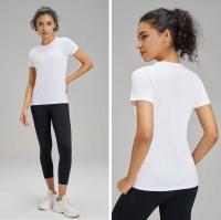 Camiseta deportiva de manga corta de secado rápido de diez colores, sudadera para mujer, ropa de Fitness transpirable, Top de manga corta para Yoga de Color sólido - details 2