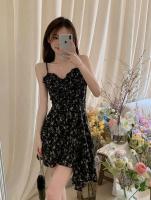 Vestido camisola floral francés Pure desire, temperamento femenino de verano, cintura dulce, Falda corta delgada de línea A, versátil - details 3