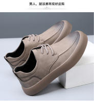 Zapatos de herramientas yuppie de moda transpirables y versátiles, zapatos casuales de suela blanda de cuero genuino para hombres - details 21