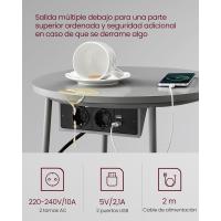Mesa Lateral Redonda Moderna Espaciosa para Sala de Estar, Dormitorio, Mesita de Noche - details 13