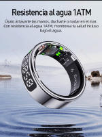 Anillo inteligente SANLEPUS con pantalla OLED: rastrea pasos, frecuencia cardíaca, calorías, sueño y estrés las 24 horas, los 7 días de la semana |   Resistencia al agua hasta 5 ATM |   Carga inalámbrica + aplicación QRing para iOS/Android - details 10