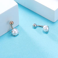 ZS-Anillo de Ombligo de acero inoxidable para mujer, Piercing redondo, joyería de Ombligo, cristal de corazón, 14G, 1 unidad - details 14