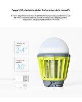 Lampara mata mosquitos impermeable al aire libre Portátil multifunción carpa faroles de camping recargable LED - details 6