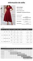Vestido Largo de Verano 2025 - Elegante Vestido Tea con Escote en V y Manga Mariposa, Talle Alto Ajustable, Tejido Ligero para Vacaciones y Playa, Moda Femenina Miravia - details 0