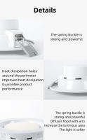 Yeelight LED Downlight Blanco cálido/luz amarilla cálida Downlight 220V Fácil de instalar 5W Ahorro de energía 400 lúmenes - details 12