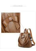 Mochila de Almacenamiento de Textura Sólida Estilo Retro con Lazo Ideal para Trabajo Diario - details 8