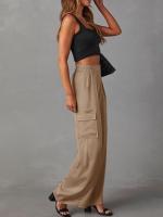 Cargo de cintura alta para mujer, nuevos pantalones de moda, pantalones sueltos de pierna ancha para primavera y verano - details 2