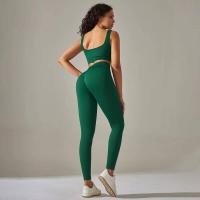 Conjunto de yoga acanalado sin costuras para mujer, ropa de gimnasio, sujetador con elevación, leggings, top de entrenamiento, chándal deportivo, 2 piezas - details 21