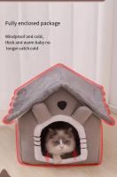 1 Uds. Casa para gatos de cuero de pana adecuada para todas las estaciones, suministros para mascotas desmontables y lavables, cama para perros - details 7