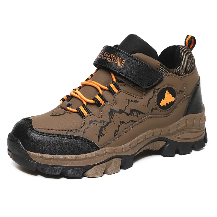 Zapatos de senderismo para niños de alta calidad, zapatos cálidos antideslizantes de lana para exteriores para niños y niñas, botas de nieve impermeables cómodas para invierno - 1