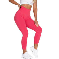 NVG Leggings de gimnasio sin costuras para mujer, suaves para entrenamiento, ropa de yoga de LICRA de cintura alta - details 20