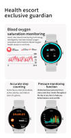 2024 nueva colección ultradelgada de relojes inteligentes de 1,43 pulgadas 466 * 466 amoled pantalla llamada bluetooth, empuje de mensajes, ejercicio físico,frecuencia cardíaca y presión arterial,moda femenina cómoda pulsera inteligente para iOS y Android - details 12