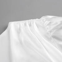 Vestido blanco nuevo de invierno versátil con mangas farol de satén Design Sense - details 16