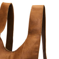 Mochila De Cuero PU con cera de aceite minimalista informal, mochila antirrobo, Mochila De Cuero Crazy Horse - details 8