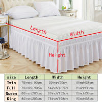 Falda De Cama Elástica De Color Puro, Suministros De Ropa De Cama Suave Para La Cama, 1 unidad - details 2