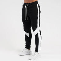 Pantalones deportivos de cintura media de terciopelo cansados ​​y cálidos para hombre, colores a juego, ligeramente elásticos, 2024 - details 3