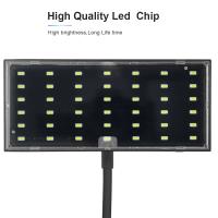 Luz Led de alto brillo para acuario, luz giratoria ajustable para pecera, enchufe estadounidense/europeo, lámpara de cultivo de plantas acuáticas con ahorro de energía, algas - details 1