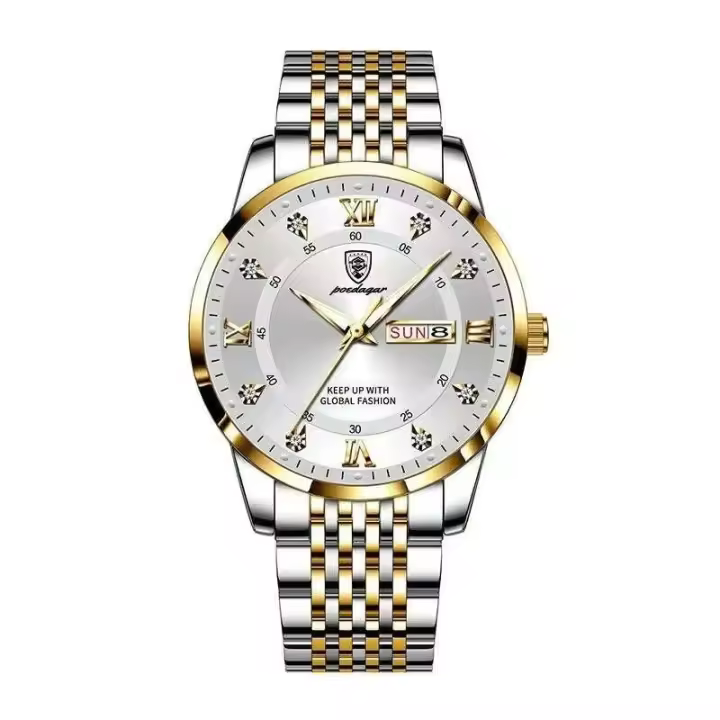 Reloj de Pulsera de Cuarzo de Marca Superior Automático Cierre Oculto de Botón Prensible - 1
