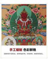 Pinturas de Budismo Tantrico Estilo Xizang Hechas a Mano Chang Shou's Tres Pantallas Thangka para Sala de Estar y Jardín Iluminación y Decoración - details 3