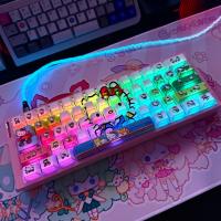 Hellokitty keycap transmisión de luz grabada lateral teclado mecánico de eje magnético adaptado de gatito de alto valor (teclado no incluido) - details 7