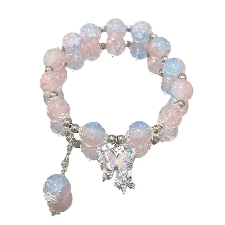 Pulsera de cuentas de Jade roto para mujer, diseño de nicho femenino, hada Inssen, dulce, colorido - 1