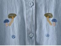Blusas Bordadas de Flor Moda Coreana para Mujeres Primavera Camisa de Jeans de Diseñador - details 39