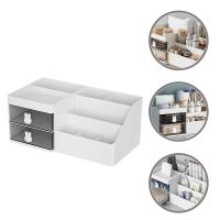 Caja de almacenamiento de papelería de escritorio con 10 compartimentos, 2 cajones, bonito conejito, organizador de cajones para cosméticos, decorativo de gran capacidad - details 11
