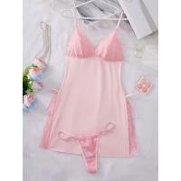 Conjunto de camisón y braguita de diseño encantador con tirantes finos y cuello en V, ropa sexy para mujer - details 25