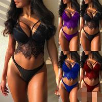 Ladies Temptation Conjunto de tirantes de sujetador de tres puntos de encaje de cuatro colores Ropa interior sexy sexy - details 7