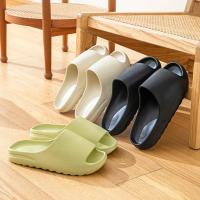 Zapatillas de nube con plataforma gruesa para mujer, suela suave de EVA, chanclas de playa de verano, zapatillas antideslizantes para el baño y el hogar - details 6