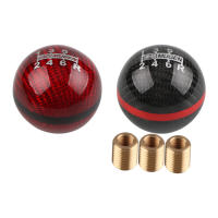 Perilla de cambio de marchas de fibra de carbono para Honda Acura, TOYOTA, NISSAN, estilo JDM, línea negra/roja, 5/6 velocidades - details 13
