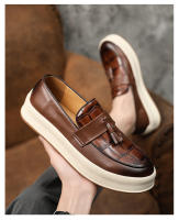 Zapatos de cuero Verano para hombres Jóvenes Estilo británico Mocasines perezosos Zapatos Doudou casuales - details 2